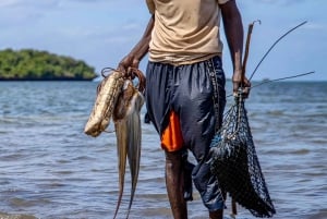 Diani : Île de Wasini, plongée en apnée et visite des grottes d'esclaves de Shimoni