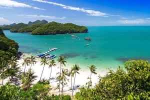 Cruzeiro de dia inteiro em Ang Thong com pôr do sol no barco Red Baron