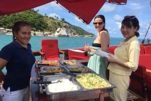 Cruzeiro de dia inteiro em Ang Thong com pôr do sol no barco Red Baron