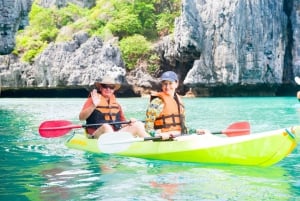 Ang Thong: Passeio de dia inteiro de caiaque e mergulho com snorkel no parque marinho