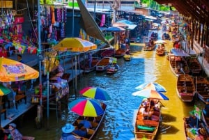 Bangkokissa: Bangkok: Huippunähtävyydet ja kelluvat markkinat Opastettu kierros.