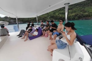 Koh Phangan: día completo en un catamarán de lujo