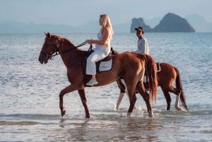 Passeios a cavalo e trilhas na praia em Koh Samui