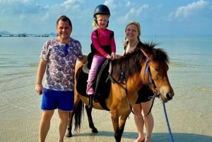 Passeios a cavalo e trilhas na praia em Koh Samui