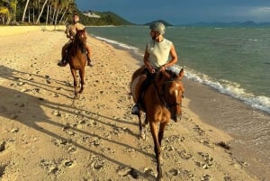 Passeios a cavalo e trilhas na praia em Koh Samui