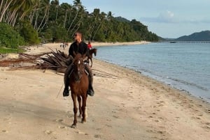 Passeios a cavalo e trilhas na praia em Koh Samui