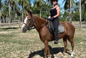 Passeios a cavalo e trilhas na praia em Koh Samui