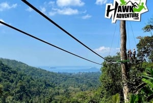 Koh Samui : aventure en tyrolienne avec transfert depuis l'hôtel