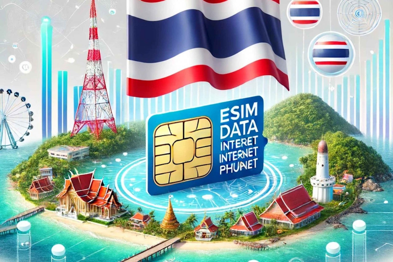 Phuket : Thailand eSIM Internet Data Plan for 4G/5G