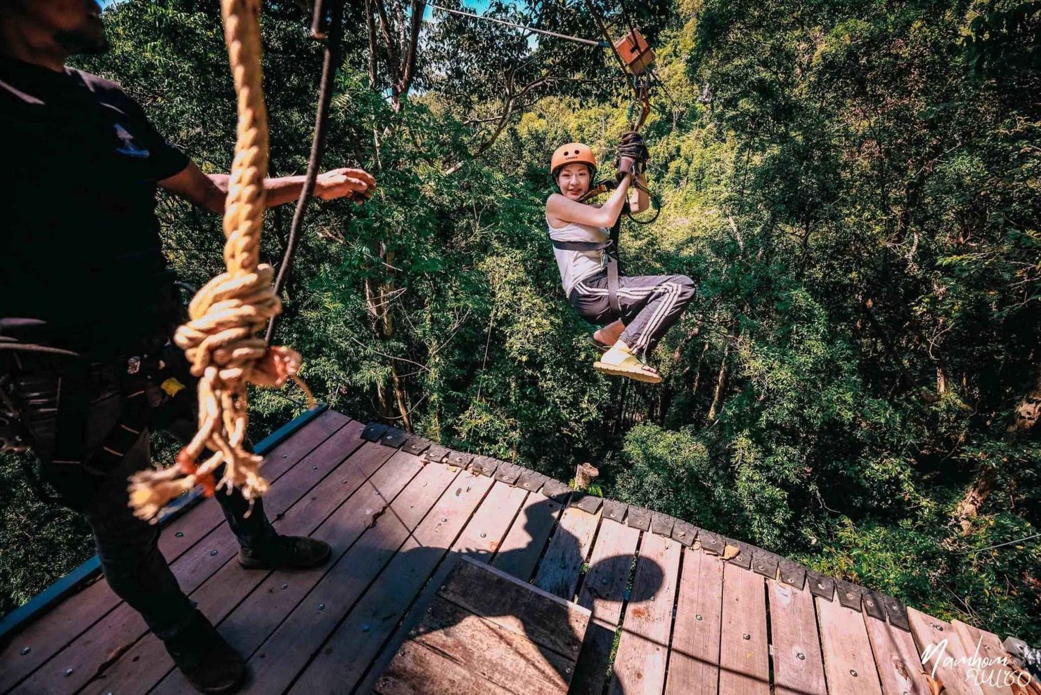 Samui Zipline FLY & Fun Tree Bridge Jungle Cafe & Waterfall