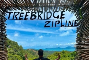 Samui Zipline FLY & Fun Tree Bridge Jungle Cafe & Waterfall