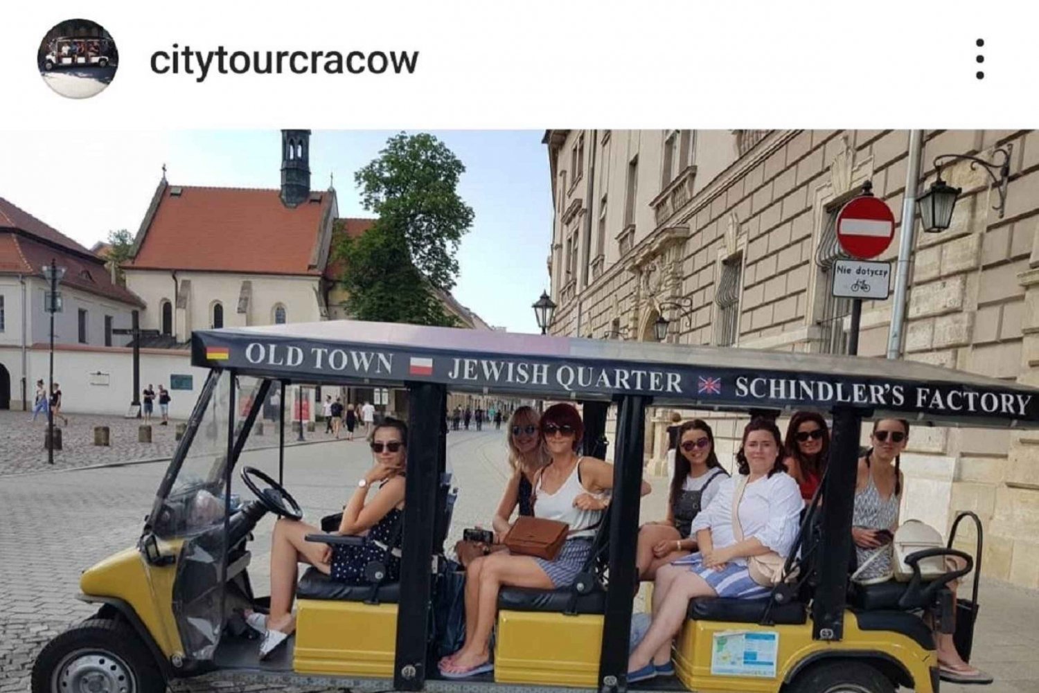 Visite de la ville de Cracovie en voiture de golf. Déjeuner gratuit !