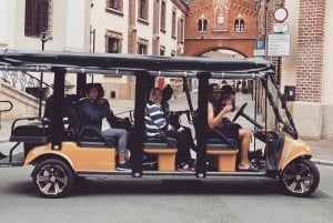 Tour de ville de Cracovie en voiture de golf et croisière sur la Vistule.