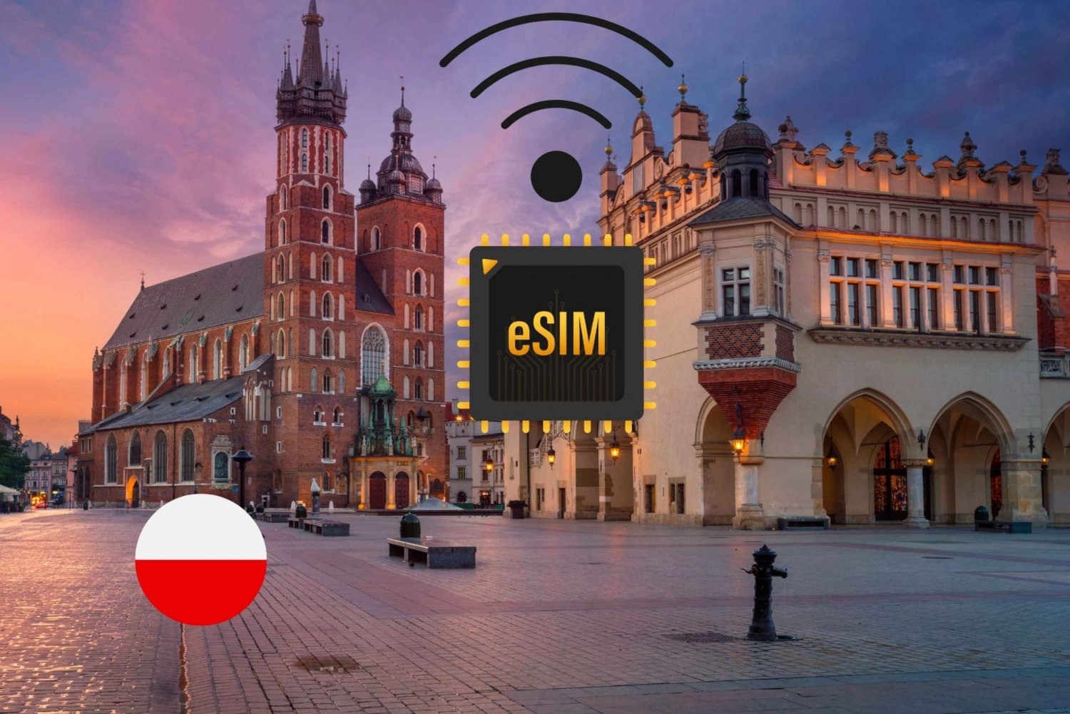 Kraków : eSIM Internet Data Plan Polska szybki 4G/5G