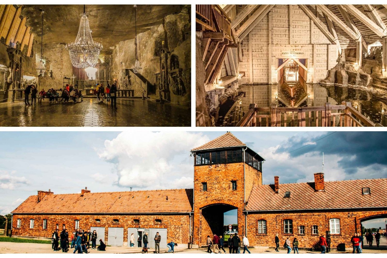 From Krakow: Auschwitz, Wieliczka Salt Mine & Pickup Options