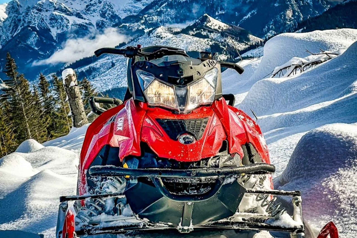 Fra Krakow: Snøscootereventyr og tur til de termiske badene