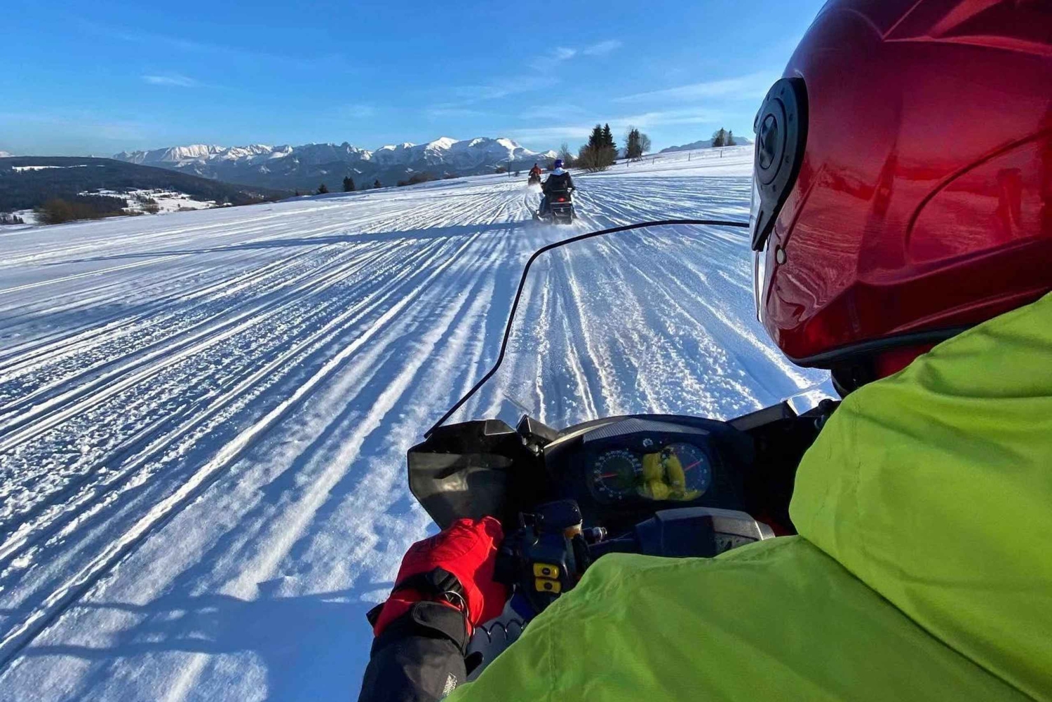 Fra Krakow: Snøscootereventyr og tur til de termiske badene