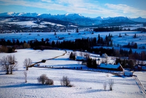 Fra Krakow: Snøscootereventyr og tur til de termiske badene