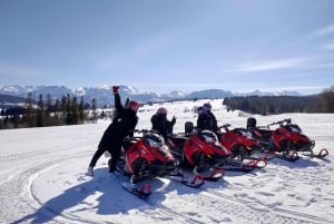 From Krakow: Snowmobile Adventure with Thermal Pools Visit