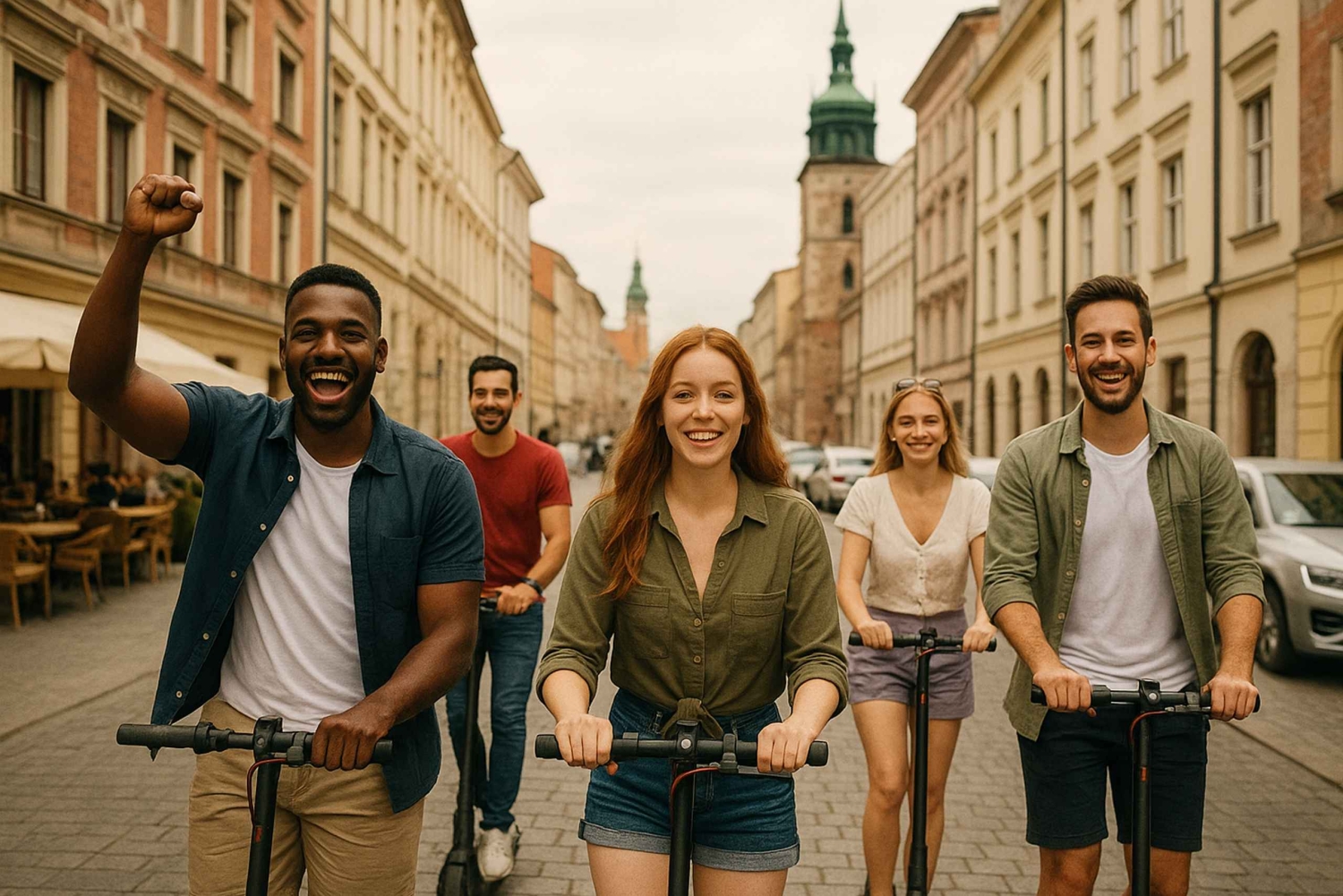 Cracovia: Excursión en E-Scooter por la Ciudad Vieja en 2h