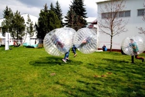 Krakow: 1-hour Bubble Football Game