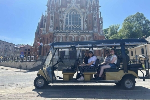 Krakow: Guidet byrundvisning i golfbuggy med afhentning på hotel