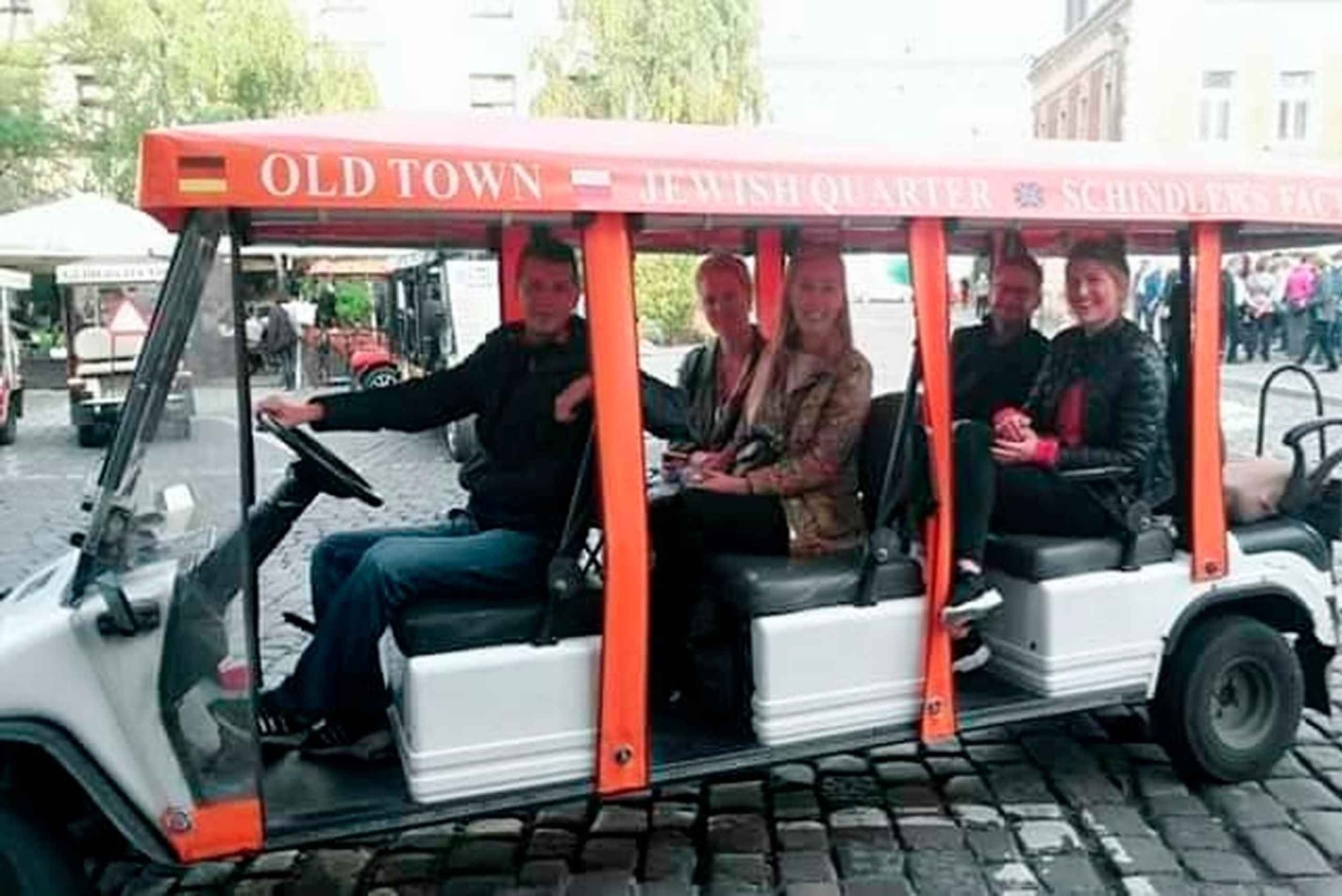 Kraków: Dzielnica Żydowska i Fabryka Schindlera samochodem golfowym