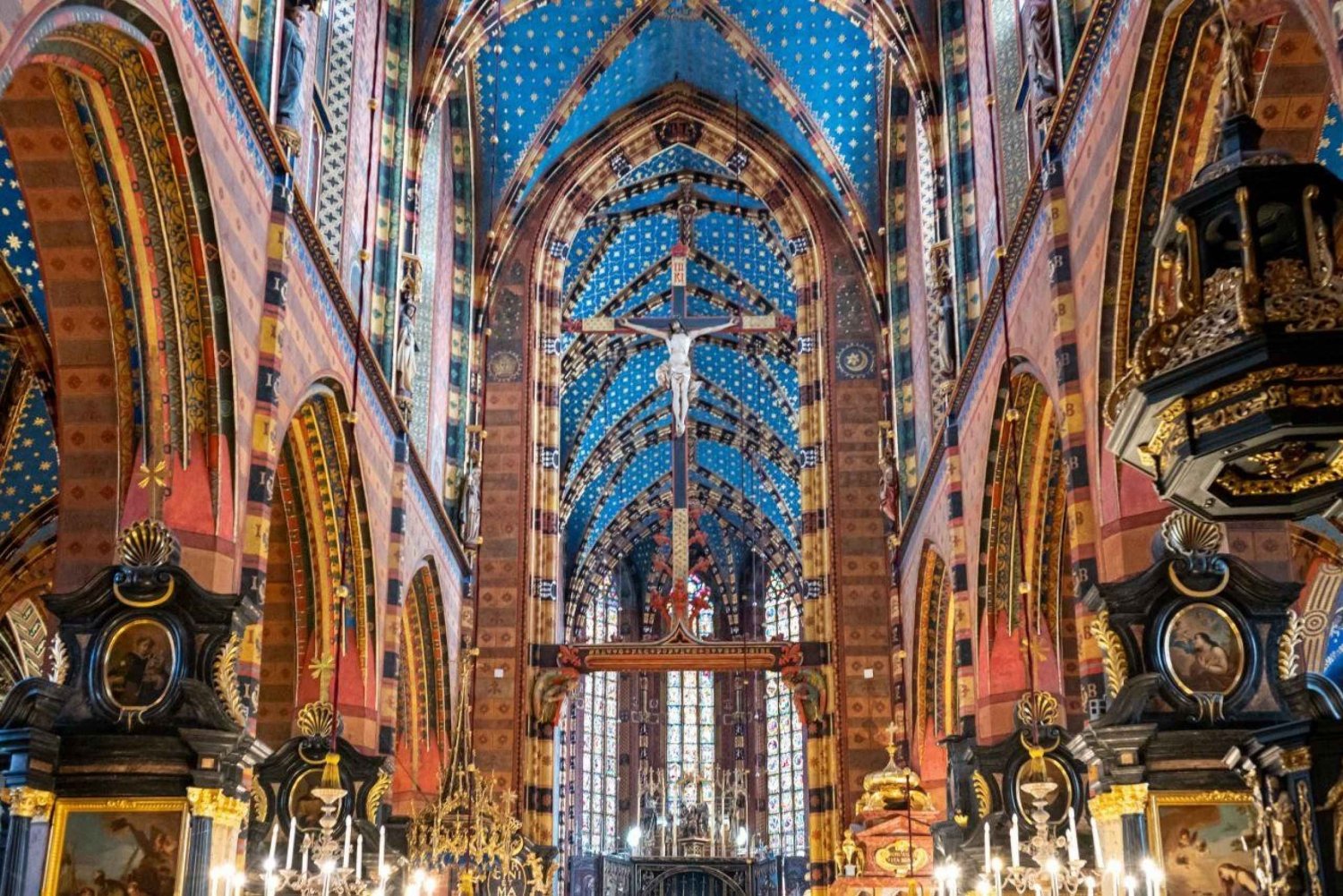 Krakow: Gamla stan kort recension med besök i St Mary's Basilica
