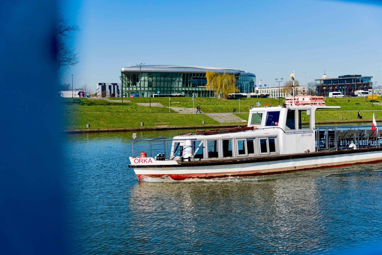 Krakow: Sightseeingcruise på elven Wisła med audioguide