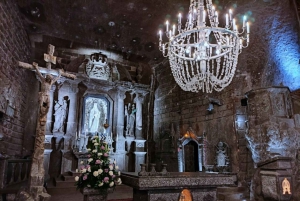 Cracovie : Visite guidée de la mine de sel de Wieliczka avec transport