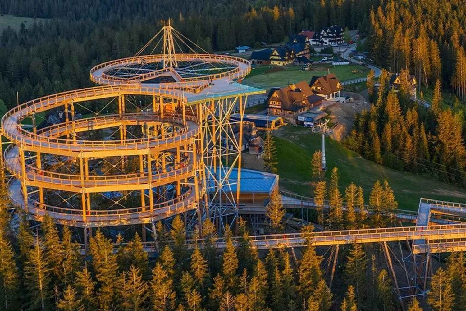 Cracóvia: Zakopane, passeio pelas copas das árvores nas montanhas e banhos termais