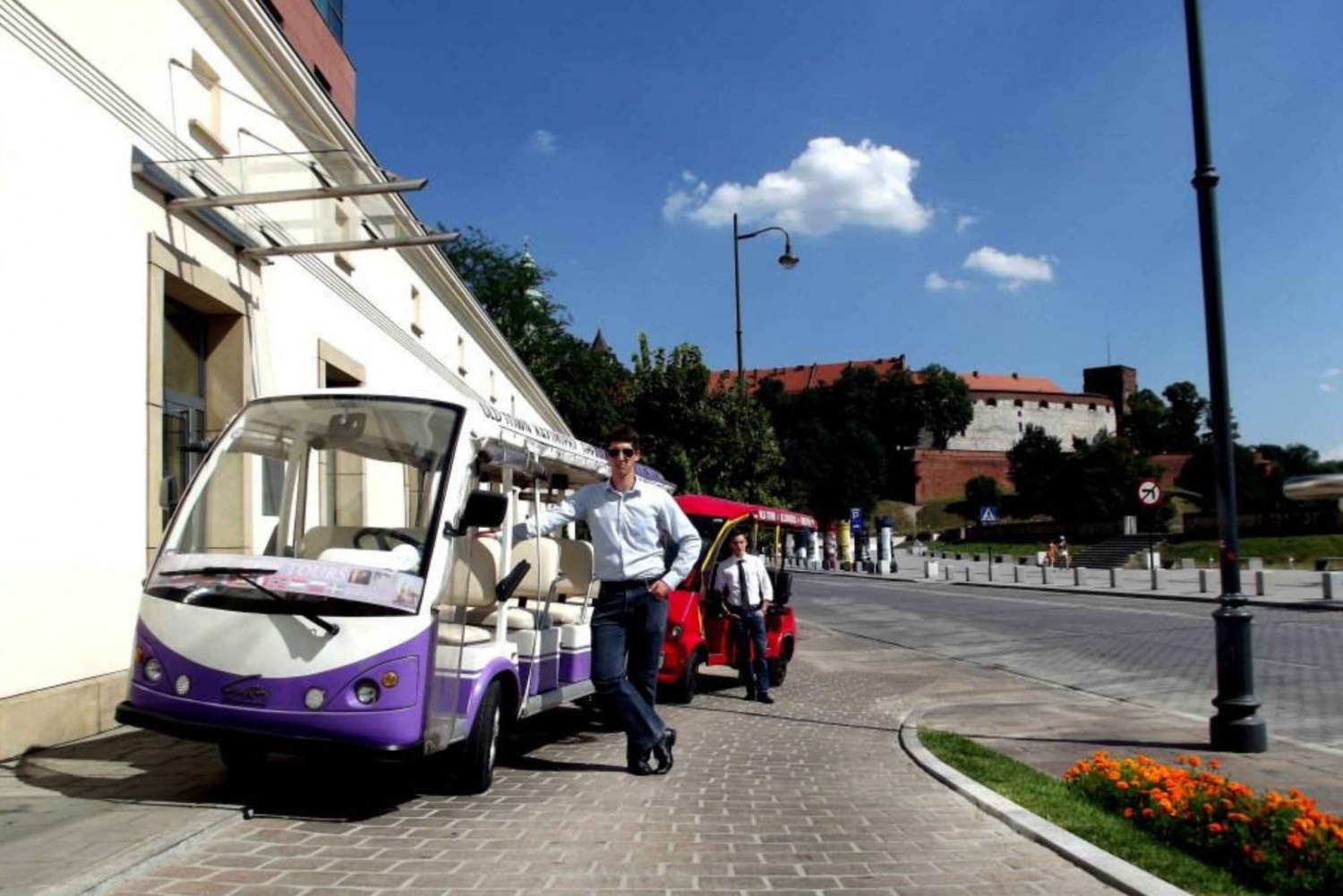 Private Krakow Old Town golf cart tour with audio-guide