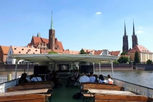 Wrocław: Crucero en barco con guía