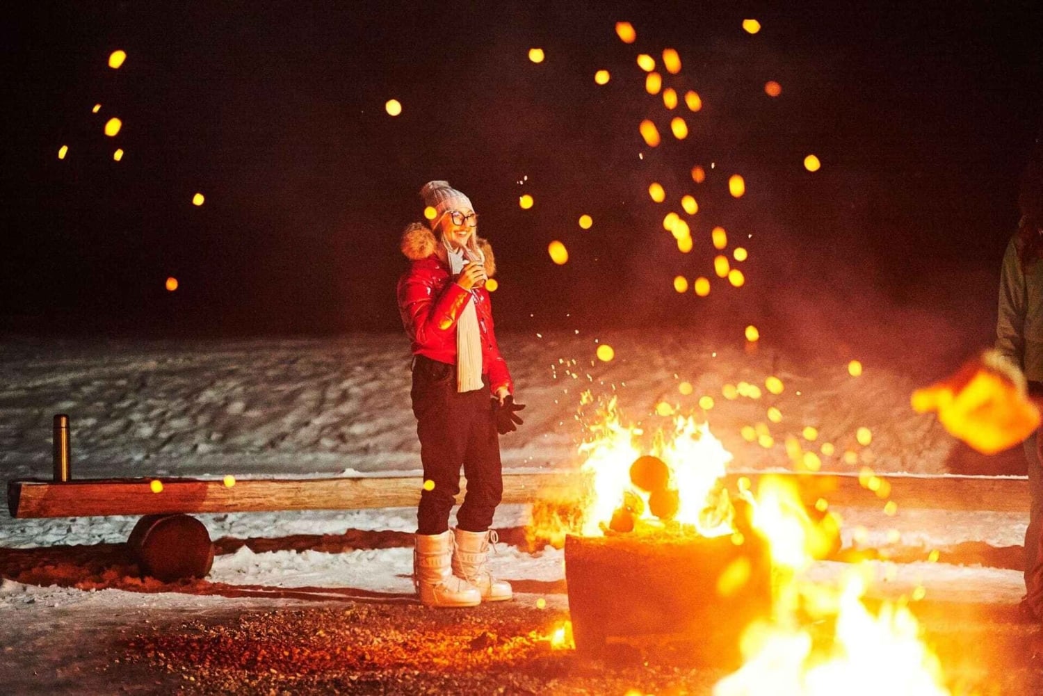 Zakopane: paseo en moto de nieve con hoguera y conductor privado