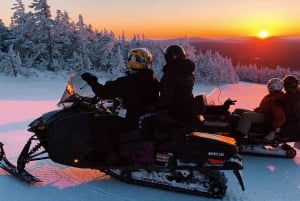 Zakopane: paseo en moto de nieve con hoguera y conductor privado