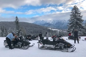 From Krakow: Zakopane Snowmobile Ride, Bonfire, & Transfers