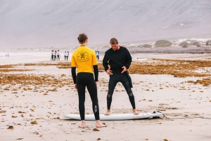 2 timers privat surflektion - Lanzarotes første surfskole