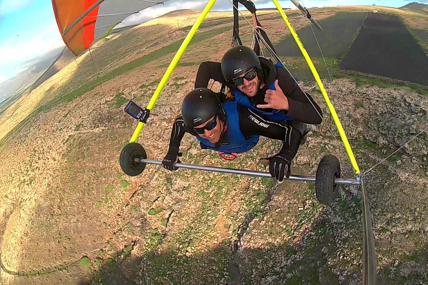 Loty w tandemie na lotni Lanzarote