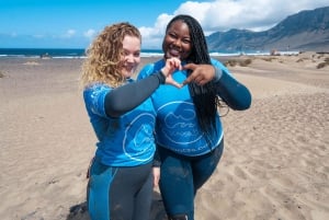 Lanzarote: Privéles surfen in Famara Beach