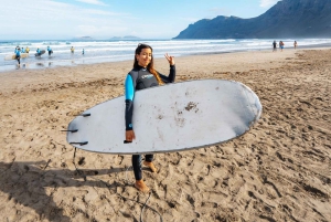 Lanzarote: Privéles surfen in Famara Beach