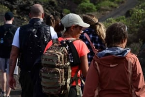 Route guided on the volcanic coast of Lanzarote.