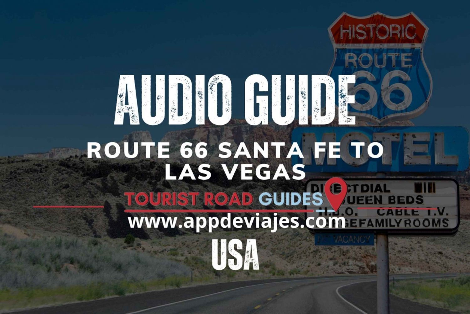 App Route autoguidée route 66 Santa Fe a Las Vegas