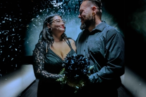 Las Vegas: Bröllopsceremoni + fotografering i hemsökt hus