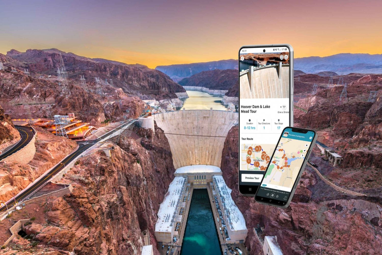 Hoover Dam & Meer van Mead: Zelf rondleiding met audiogids