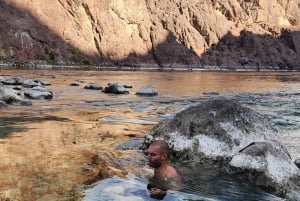 Wanderung zu den heißen Quellen am Goldstrike Canyon mit sechs dampfenden Wasserfällen