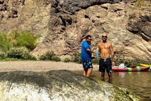 Wanderung zu den heißen Quellen am Goldstrike Canyon mit sechs dampfenden Wasserfällen
