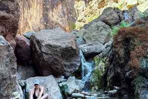 Wandeltocht naar de warmwaterbronnen bij Goldstrike Canyon Six Steamy Waterfall