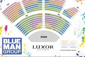 Las Vegas: ticket voor de Blue Man-groepsshow in het Luxor Hotel