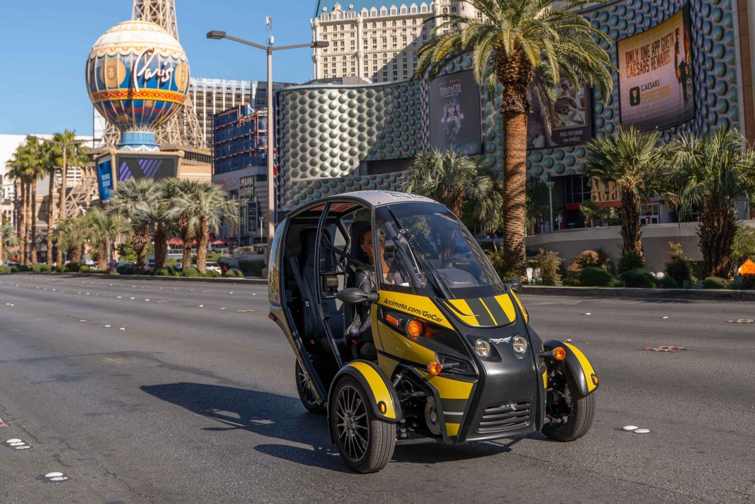 Las Vegas: 2 timer med høydepunkter i byen Privat GoCar-utleie med talende sjåfører