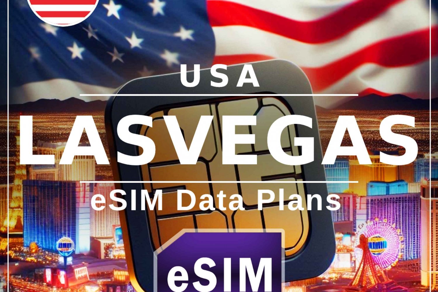 Las Vegas eSIM : Activación instantánea 4G/5GB EE.UU.